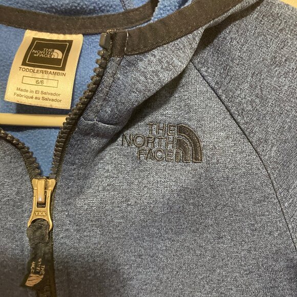 Blue North Face Zip up Hoodie Jacket, Size 6 - Picture 2 of 7